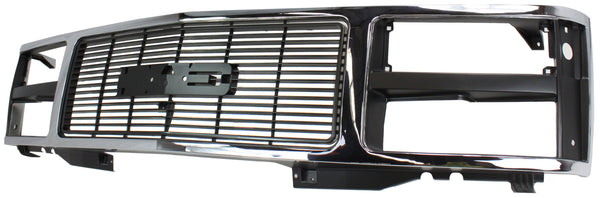 1988-1993 GMC C2500 Pickup Grille, Chrome Shell/Black Insert.