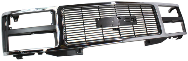 1988-1993 GMC C2500 Pickup Grille, Chrome Shell/Black Insert.