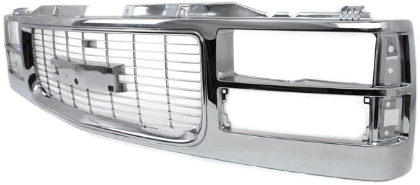 1994-2002 Chevy Pickup Truck Grille, Chrome.