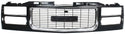 1994-2000 GMC K2500 Pickup Grille, Painted-Black W/Chrome Insert.