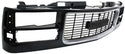 1994-1999 GMC Yukon Grille, Painted-Black W/Chrome Insert.