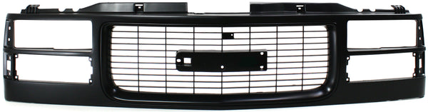 1994-2000 GMC K1500 Pickup Grille, Painted-Black.