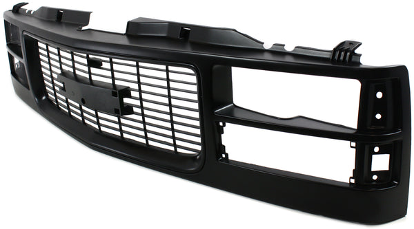 1994-2000 GMC C1500 Pickup Grille, Painted-Black.