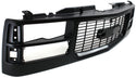 1994-2000 GMC K3500 Pickup Grille, Painted-Black.