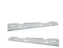 Two metal brackets on a white background. 2002-2005 Ford Explorer Inner Rocker Panel Pair.