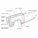 1967-1968 Cadillac Lower Rear Front Fender Section, LH