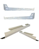 Metal brackets and components on a white background. 2007-2013 Cadillac Escalade 4DR Inner & Outer Rocker Panels Kit