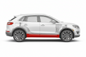 Diagram of where 2016-2018 Lincoln MKX Inner Rocker Panel, RH goes on right side of car with no text or arrows.  