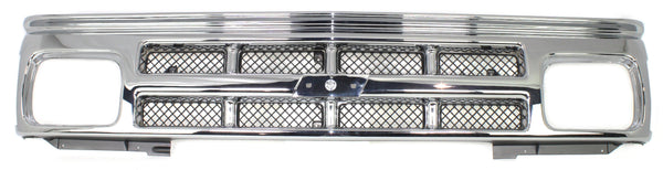 1991-1993 Chevy S-10 Pickup Grille, Painted-Silver.