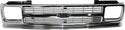 1991-1993 Chevy S-10 Pickup Grille, Chrome Shell/gray.