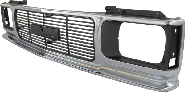 1991-1993 GMC Sonoma Grille, Chrome Shell/gray Insert.