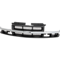1998-2004 Chevy S-10 Pickup Grille, Mesh Insert, Gray.