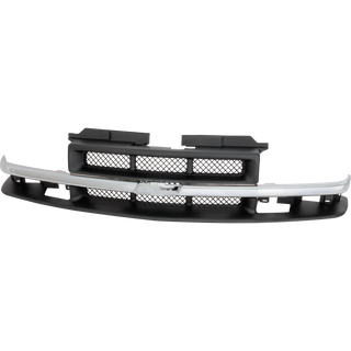 1998-2004 Chevy S-10 Pickup Grille, Mesh Insert, Gray.