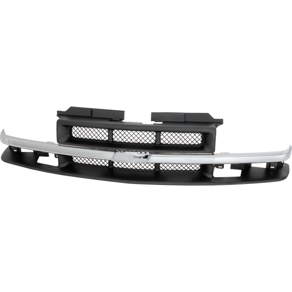1998-2004 Chevy S-10 Pickup Grille, Mesh Insert, Gray.