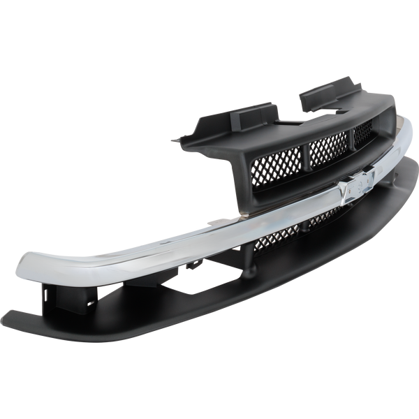 1998-2004 Chevy S-10 Pickup Grille, Mesh Insert, Gray.