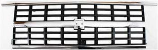 1989-1991 Chevy Blazer Grille, Chrome Shell/argent.