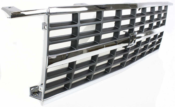 1992-1996 Chevy Van, Grille, Chrome Shell/gray Insert.