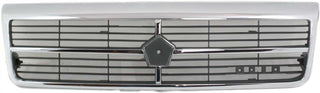 1989-1992 Dodge Spirit Grille, Chrome Shell/Black Insert.