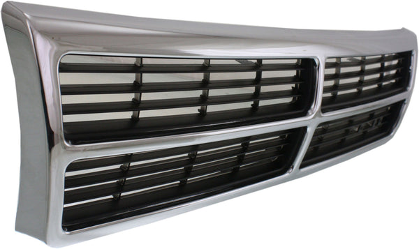 1991-1995 Dodge Caravan Grille, Chrome Shell/Black Insert.