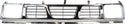1993-1997 Nissan Pickup Grille, Chrome Shell/gray.