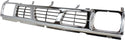 1993-1997 Nissan Pickup Grille, Chrome Shell/gray.