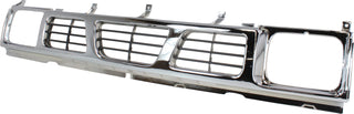 1993-1997 Nissan Pickup Grille, Chrome Shell/gray.
