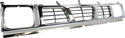 1993-1997 Nissan Pickup Grille, Chrome Shell/gray.