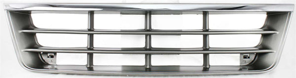 1992-1996 Ford Econoline Van Grille, Chrome Shell/gray.