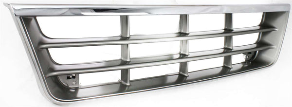 1992-1996 Ford Econoline Van Grille, Chrome Shell/gray.