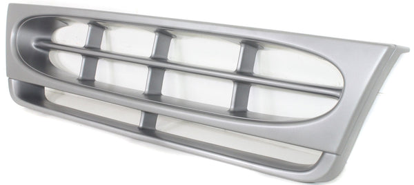 1997-2002 Ford Econoline Van Grille, Plastic, Silver.