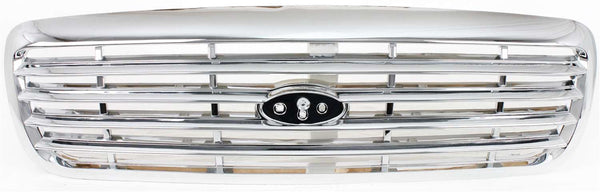 1998-2011 Ford Crown Victoria Grille, Plastic, Chrome.