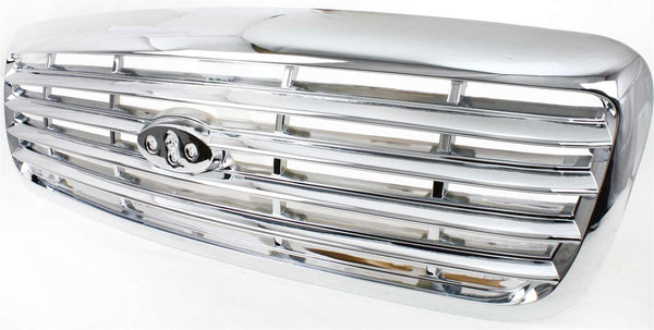1998-2011 Ford Crown Victoria Grille, Plastic, Chrome.