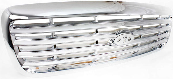 1998-2011 Ford Crown Victoria Grille, Plastic, Chrome.