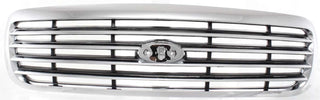 1998-2011 Ford Crown Victoria Grille,Chrome Shell/gray.