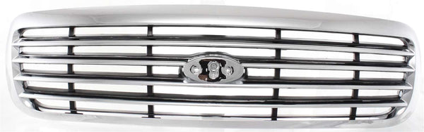 1998-2011 Ford Crown Victoria Grille,Chrome Shell/gray.