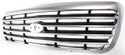 1998-2011 Ford Crown Victoria Grille,Chrome Shell/gray.