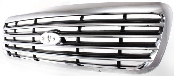1998-2011 Ford Crown Victoria Grille,Chrome Shell/gray.