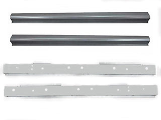 Set of metal brackets on a white background. 2008-2016 Chevy Cruze Inner & Outer Rocker Panel Kit.