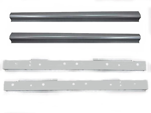 Set of metal brackets on a white background. 2008-2016 Chevy Cruze Inner & Outer Rocker Panel Kit.