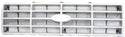 1982-1986 Ford F-series Grille, Argent Shell/Black.