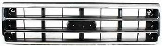 1989-1991 Ford F-series Grille, Chrome Shell/Dark Argent Insert.