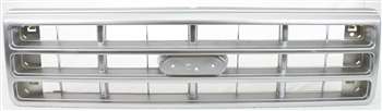 1989-1991 Ford F-series Grille, Painted-Silver.