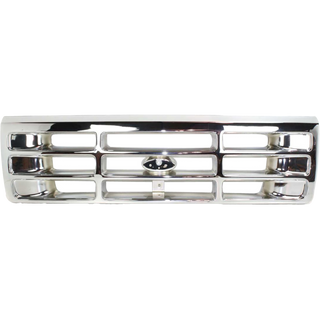 1992-1997 Ford F-series Grille, Plastic, Chrome.