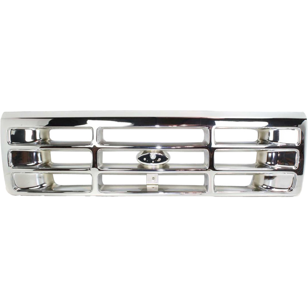 1992-1997 Ford F-series Grille, Plastic, Chrome.