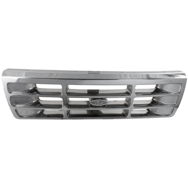 1992-1997 Ford F-series Grille, Chrome Shell/gray.