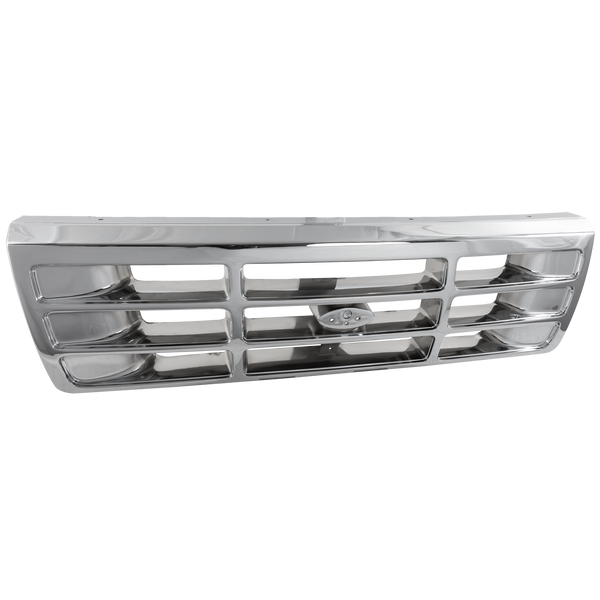 1992-1997 Ford F-series Grille, Chrome Shell/gray.