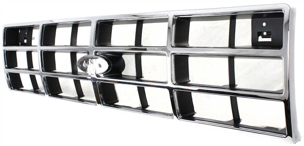 1989-1992 Ford Ranger Grille, Chrome Shell/Silver.