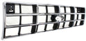 1989-1992 Ford Ranger Grille, Chrome Shell/Silver.