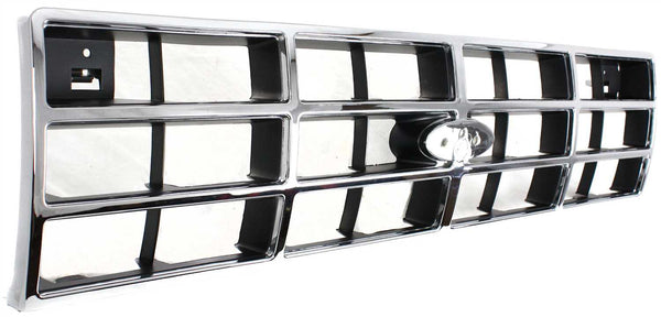 1989-1992 Ford Ranger Grille, Chrome Shell/Silver.