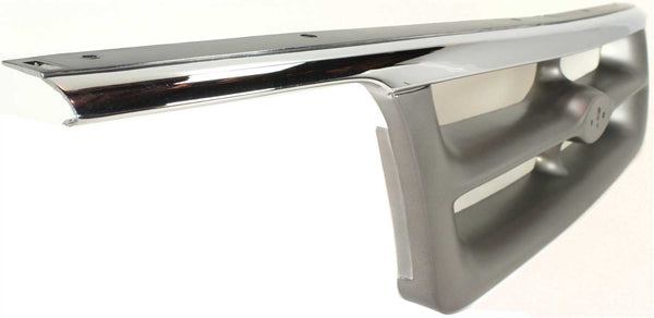 1995-1997 Ford Ranger Grille, Chrome Shell/Silver Gray.